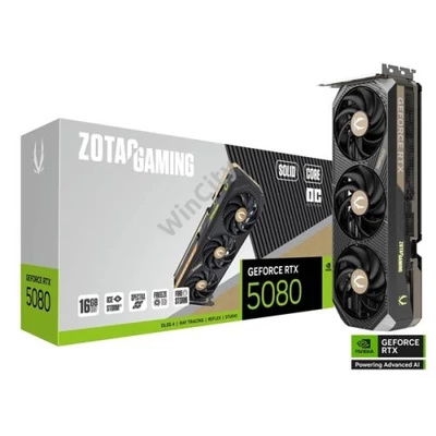 ZOTAC Videokártya PCI-Ex16x nVIDIA RTX 5080 SOC CORE 16GB GDDR7 OC