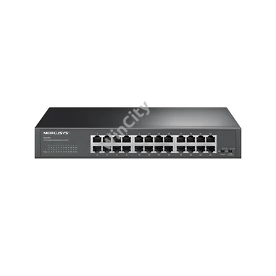 MERCUSYS Switch 24x1000Mbps, Fémházas Asztali/Rackes, MS124GS