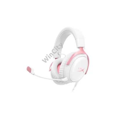 HP HYPERX vezetékes gaming fejhallgató Cloud III - fehér/rózsaszín