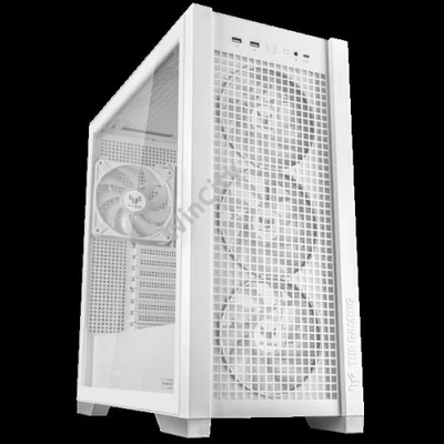ASUS Ház TUF Gaming GT302, Tápegység nélkül, Fehér, Üvegfalú