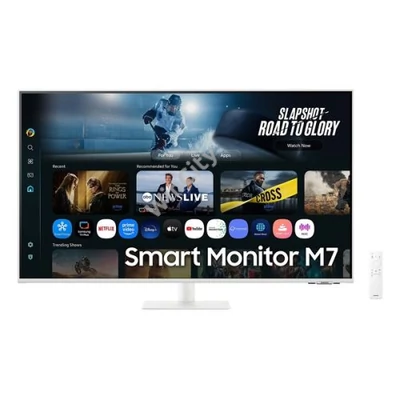 SAMSUNG AI SMART VA monitor 43" M7, 3840x2160, 16:9, 300cd/m2, 4ms, 2xHDMI/3xUSB/USB-C/WiFi/Bluetooth, hangszóró, fehér