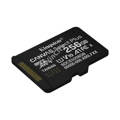 KINGSTON Memóriakártya MicroSDXC 256GB Canvas Select Plus Gen3 150R A1 Adaprer nélkül
