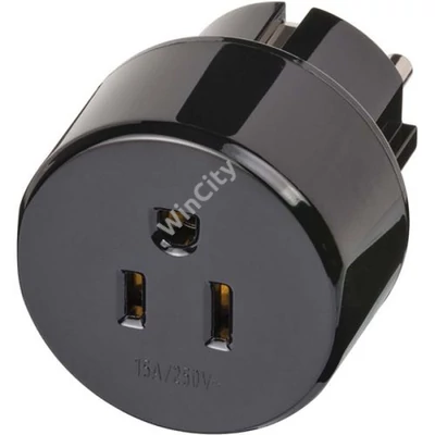 Nedis Brennenstuhl BN-1508520 travel, utazó adapter USA, Kanada, Japán, Mexiko, Dominika aljzat - Európa dugó