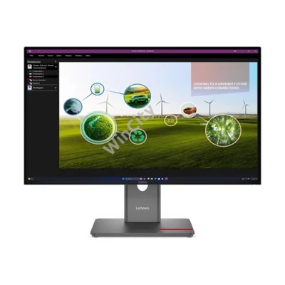 LENOVO Monitor - ThinkVision P27q-40; 27.0" QHD 2560x1440 IPS 120Hz, 16:9, 1500:1, 350cd/m2, 4ms, HDMI, DP, USB A-B-C