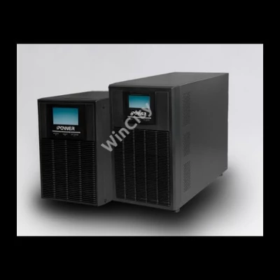 iPOWER UPS, 3000VA, 3000W, 8x IEC C13 + 1x C19 SNMP/USB/RS-232, szünetmentes tápegység, LCD kijelző, AVR, online, tower