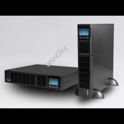 iPOWER UPS, 1000VA, 1000W, 8x IEC C13, SNMP/USB/RS-232, szünetmentes tápegység, LCD kijelző, AVR, online, Rack/Tower