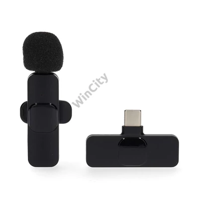 Nedis MICW110BK vezeték nélküli mikrofon, használható Notebook / Okostelefon / Tablet, USB Type-C™