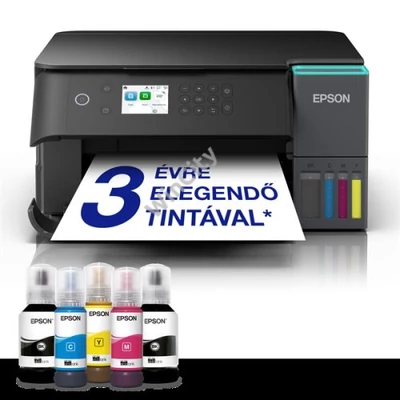 EPSON Tintasugaras nyomtató - EcoTank L6360 (A4, MFP,színes, 4800x1200 DPI, 33 lap/perc,duplex,USB/LAN/Wifi/Wifi Direct)