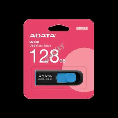 ADATA Pendrive 128GB, UV128 USB 3.2, Fekete-kék