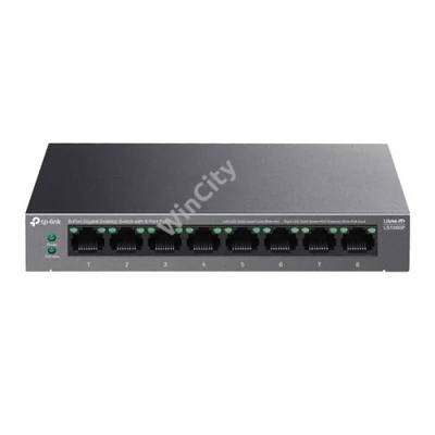 TP-LINK Switch 8x1000Mbps(8xPOE) Fémházas, LS108GP