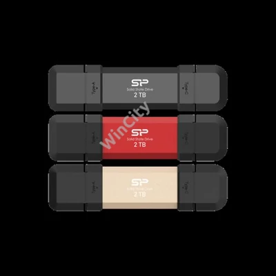 SILICON POWER Pendrive 2TB, DS72 USB 3.2 Gen2, Fekete