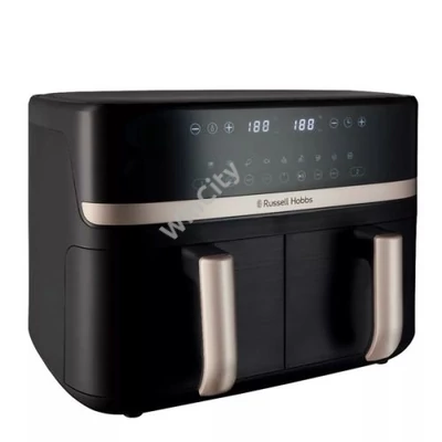 RUSSEL HOBBS SatisFry 27680-56/RH dupla kosaras 9 L Airfryer, fekete/pezsgő