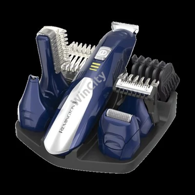 REMINGTON PG6045 arcszőrzet formázó készlet, Advanced Titanium penge, vezetékes/vezeték nélküli, USB töltés, kék