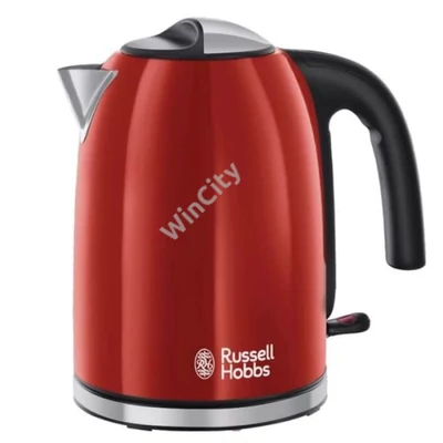 RUSSEL HOBBS COLOURS PLUS 20412-70/RH piros elektromos vízforraló, 360° alap, rejtett fűtőelem