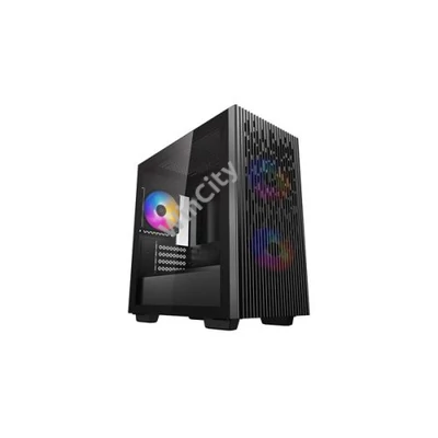 DEEPCOOL Ház Mini-ITX/Micro-ATX MATREXX 40 3FS Tápegység nélkül, Fekete, Üvegfalú