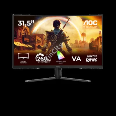 AOC Ívelt VA Gaming 260 Hz monitor 31,5" C32G42ZE 1920x1080, 16:9, 300cd/m2, 4ms, HDMI/DisplayPort, áll.mag.