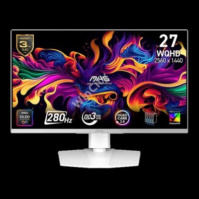MSI Monitor GAMING MAG 272QPW QD-OLED X28 26,5" WQHD 2560x1440, 280Hz, 150000:1 CR, 250cd/m2, 0,03ms, 2x HDMI, DP, White