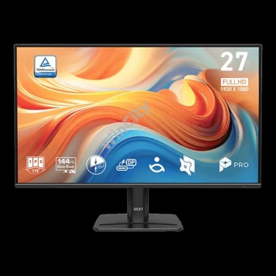 MSI Monitor Business PRO MP272 E14C 27" FHD 1920x1080, IPS 16:9 144Hz, 1ms, 1000:1, HDMI, Black