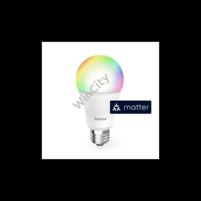 HAMA 176640, OKOS WIFI LED IZZÓ E27 RGBW,9W,MATTER