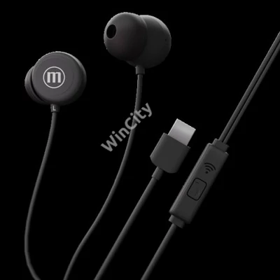 MAXELL Fülhallgató, IN-BAX, fekete, USB-C