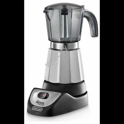 DELONGHI EMKM-4.B Alicia Plus 6 személyes kotyogós kávéfőző, tartály: 0,35 l, 450W