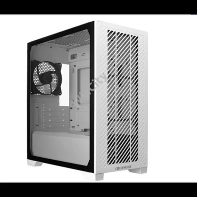 COOLER MASTER Ház Micro-ATX Elite 301 White Lite, Tápegység nélkül, fehér