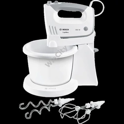 BOSCH MFQ36460 ErgoMixx Tálas kézi mixer, 450W, 5 fokozat, Fehér/Szürke