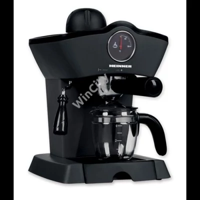 HEINNER HEM-200BK 2 személyes Karos eszpresszó kávéfőző, víztartály: 250ml, 3.5 bar, 800W, Fekete