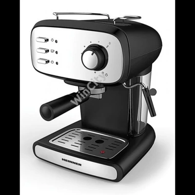 HEINNER HEM-1100BKX 2 személyes Karos eszpresszó kávéfőző, 15 bar, víztartály:1.2L, 850W, Fekete