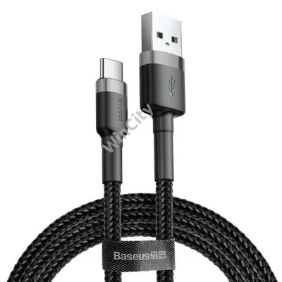 Baseus Cafule USB-USB-C kábel, 3A, 0,5 m (szürke-fekete)