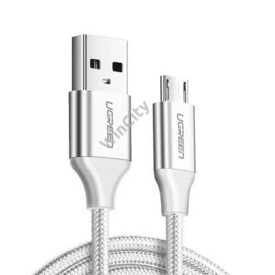 UGREEN USB-Micro USB kábel, QC 3.0, 2.4A, 2m (fehér)