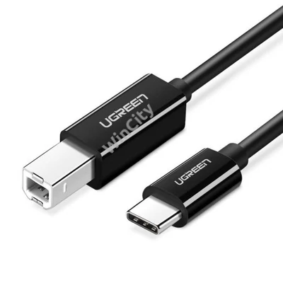 UGREEN US241 CB USB 2.0 kábel nyomtatóhoz, 2 m (fekete)