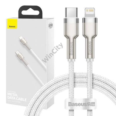 Baseus Cafule USB-C-Lightning kábel, PD, 20 W, 1 m (fehér)