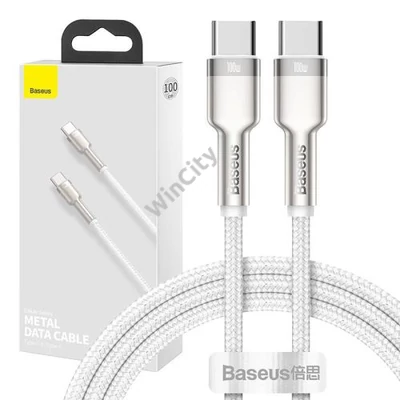 Baseus Cafule USB-C-USB-C kábel, 100 W, 1 m (fehér)