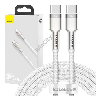 Baseus Cafule USB-C-USB-C kábel, 100 W, 2 m (fehér)