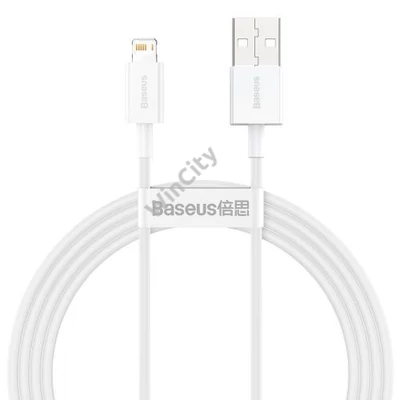 Baseus Superior Series USB-Lightning kábel, 2,4A, 1,5 m (fehér)