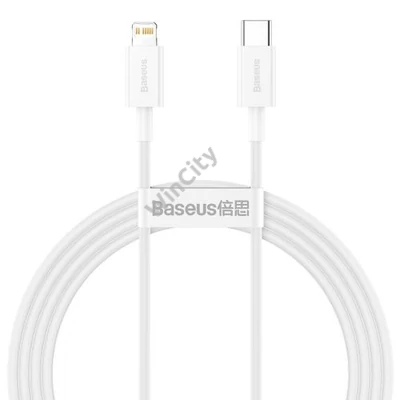 Baseus Superior Series USB-C-Lightning kábel, 20 W, PD, 1,5 m (fehér)