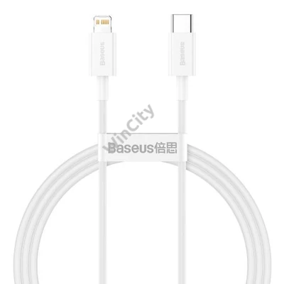 Baseus Superior Series USB-C-Lightning kábel, 20 W, PD, 1 m (fehér)