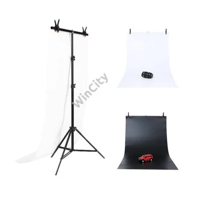 Fotóháttér szett/állvány Puluz 70x200cm + fotóháttér 2 db DCA0976