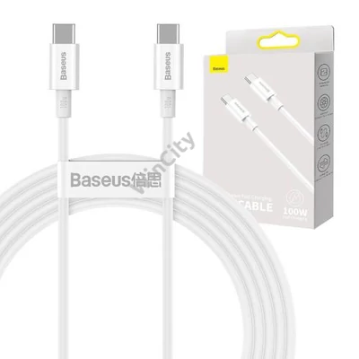 Baseus Superior Series USB-C-USB-C kábel, 100 W, 2 m (fehér)