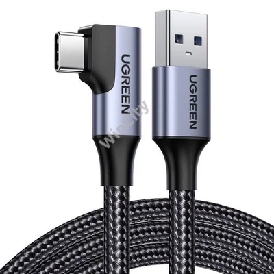 UGREEN US385 USB-USB-C kábel, 3A, 1m (fekete)