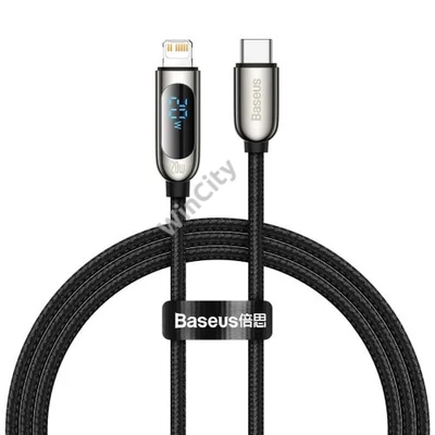 Baseus USB-C-Lightning kijelzőkábel, PD, 20 W, 1 m (fekete)