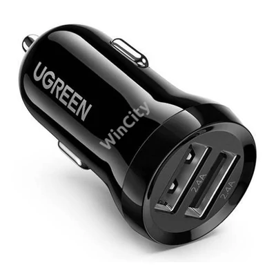 Ugreen ED018 autós töltő, 2x USB, 24W (fekete)