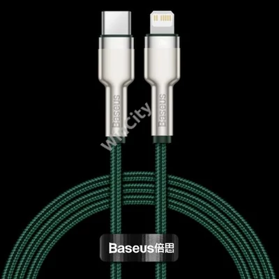 Baseus Cafule USB-C-Lightning kábel, PD, 20 W, 1 m (zöld)