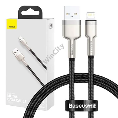 Baseus Cafule USB-Lightning kábel, 2,4A, 0,25 m (fekete)