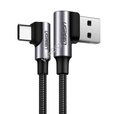 UGREEN US176 USB-USB-C ferde kábel, 3A, 2m (fekete)