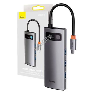 Baseus 5 az 1-ben hub USB-C - 3x USB 3.0 + HDMI + USB-C, PD