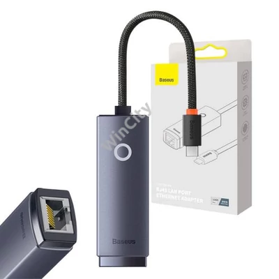 Baseus Lite Series USB-C-RJ45 hálózati adapter (szürke)