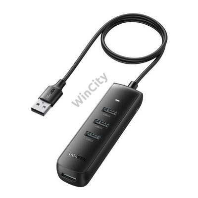 UGREEN CM416 4 az 1-ben  USB 4x USB hub adapter, 0,25m (fekete)
