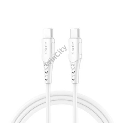 USB-C-USB-C kábel VFAN P05, 60W, PD, 1m (fehér)